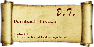 Dornbach Tivadar névjegykártya